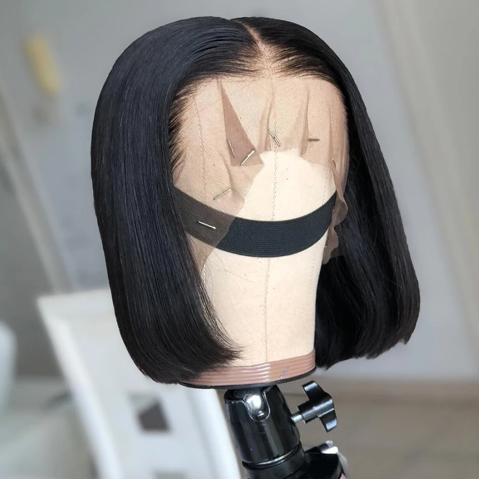 

Links 13X4 Lace Front Human Hair 10- 16“ Wigs Brazilian Straight Short Bob Lace Front Human Hair Remy Wigs Natural Color L