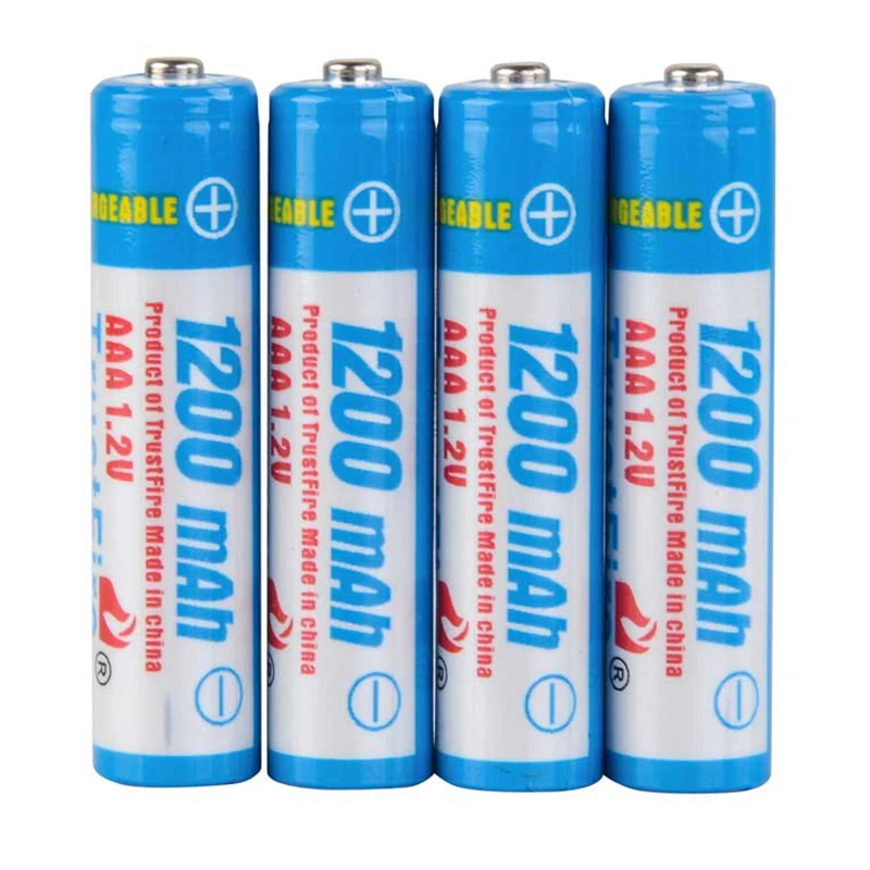 

TrustFire 4pcs AAA 1200mAh Battery Nickel hydrogenRechargeable Batteries for Radio, toys, razors, remote controls, computers,