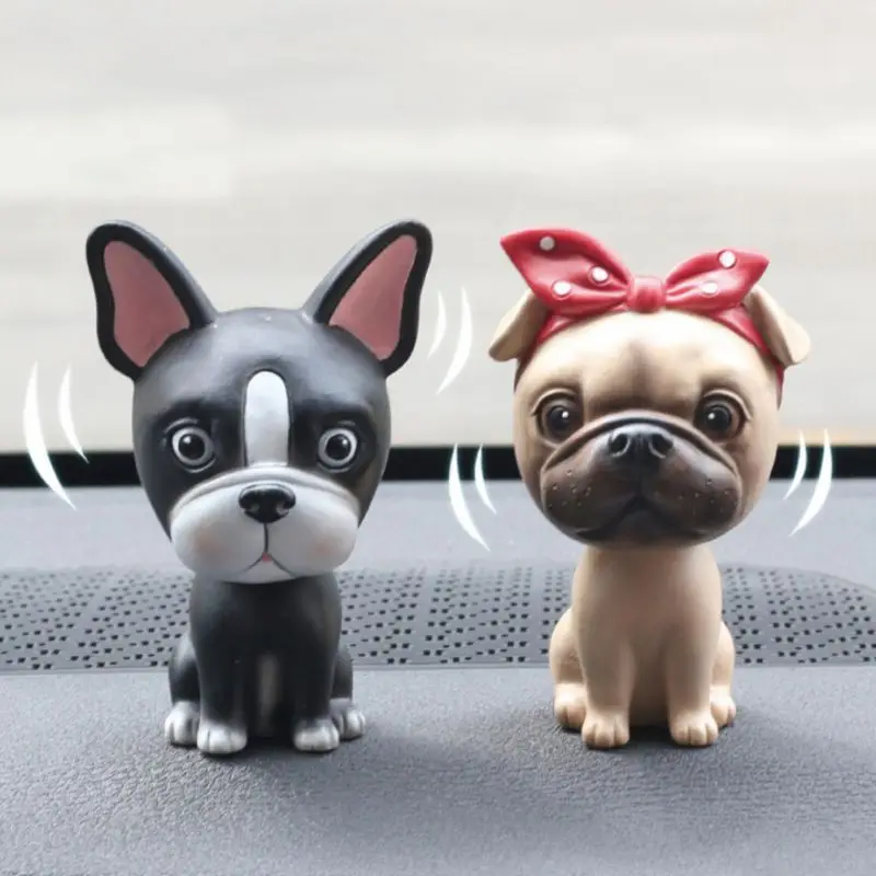 

Garden Decoration Crafts Cute Dog Shaking Head Ornaments Car Interior Pendant Home Cute Swing Dog Cartoon Figurines Miniatures