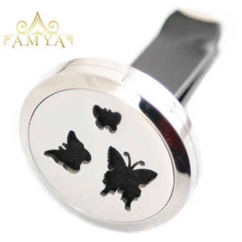 

Butterfly Tree of Life 30mm Diffuser 316 Stainless Steel Car Aroma Locket Essential Oil Car Diffuser Lockets Free 40Pcs Pads