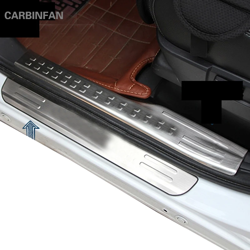 

Stainless Steel Protector Sticker Door Sill car-styling accessories Scuff Plate for Mitsubishi outlander 2013 - 2016 C61