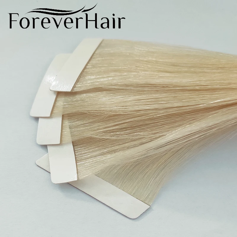 

Forever Hair Real 100% Remy Tape In Hair Human Hair Extension Seamless Skin Weft 5 Pcs Only Silky Straight For European Salon