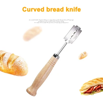 

Stainless Steel Blades Bread Cutter for Slashing Scoring Bread Dough with 4 Blades MYDING