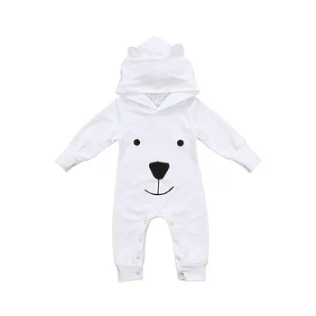 

Cute Baby Clothing Bear Rompers Newborns Body Suit Kids Clothes Boy Girl Jumpsuit Baby Romper Hooded Cotton Infant Overall