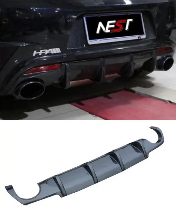 

JINGHANG Carbon Fiber Rear Bumper Lip, Auto Car Diffuser Fits For Vw Volkswagen Scirocco R 2009 2010 2011 2012 2013 2014 2015