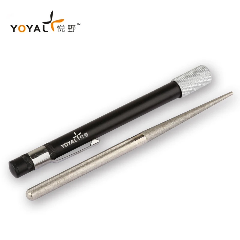 YOYAL точилка для ножей в форме ручки Многофункциональная точилка Алмазный точильный камень Портативные Инструменты для наружного использования