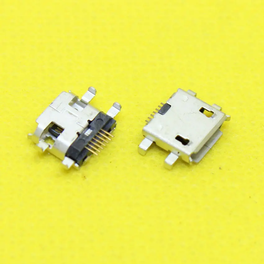 

cltgxdd Micro USB Jack Connector Female 7Pin long pins with Edge Crul Charging Socket,4 feet for Mobile Phone