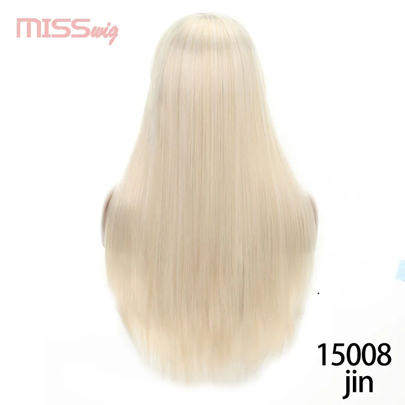 Miss wig синтетические волосы длинные прямые 60 см 300 г Черные Светлые красные парики на голову для женщин наращивание волос высокотемпературное волокно - Цвет: 1B/27HL