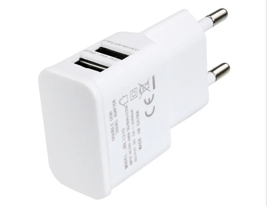 Дорожное настенное зарядное устройство QUWIND с двумя USB портами и европейской