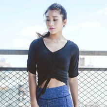 CHU YOGA быстросохнущие лосины женская футболка фитнес-тренировки Джерси Одежда Для Бега Йога Половина рукава футболки T1308