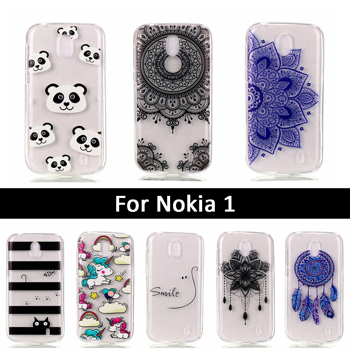 Case Cover For Nokia 1 One Cartoon Cute Patterned Painted Back Bumper Nokia1 Soft TPU Silicone Protective Cases Coque Fundas |