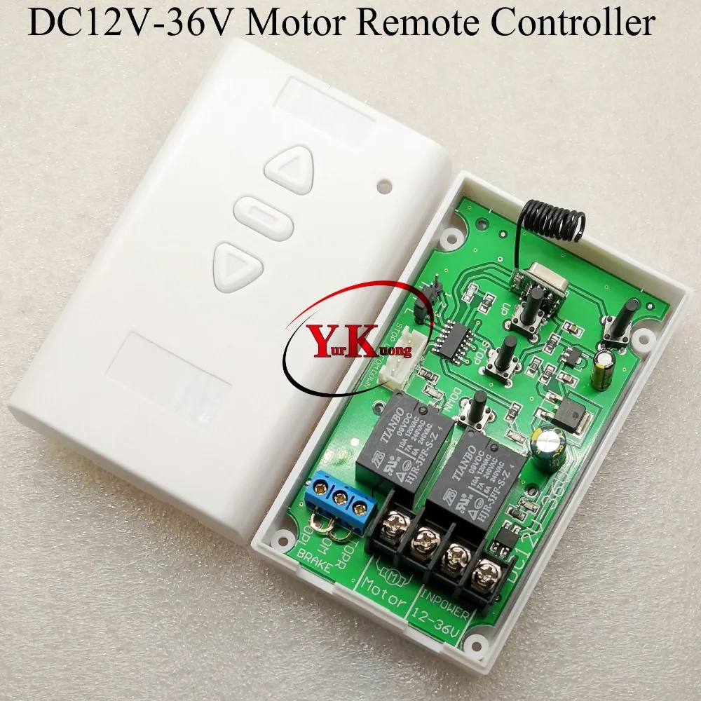 Двигатель переменного, постоянного тока дистанционный контроллер 12 V 24 V 36 V мотор вперед Реверс двунаправленный, настенный передатчик Кнопка ручной концевой выключатель