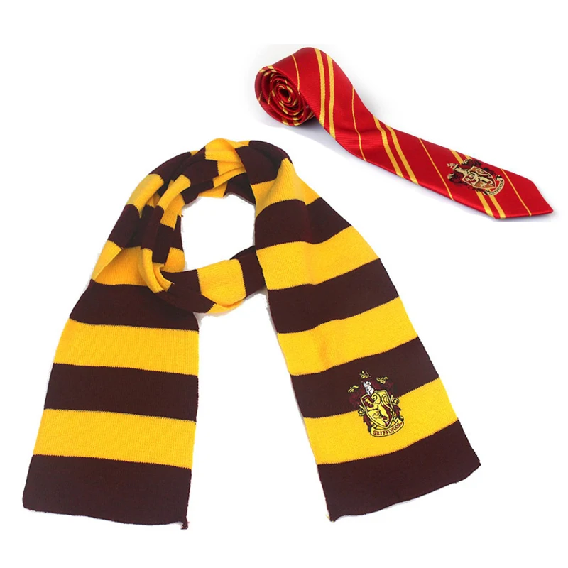 

Adult Kid Gryffindor Slytherin Hufflepuff Ravenclaw Cosplay Scarf Hat Touch Glove Tie Scarf Soft Warm Neckerchief Christmas Gift