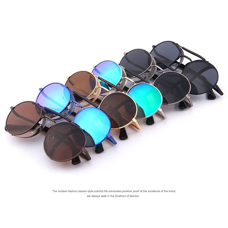 MERRY'S Женские Ретро дизайнерские круглые стимпанк Солнцезащитные очки Oculos de sol UV400