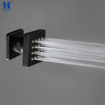 

Hongdec 1 PCS Bath Brass Square Spa Shower Body Jet Massage Spray Oil Rubbed