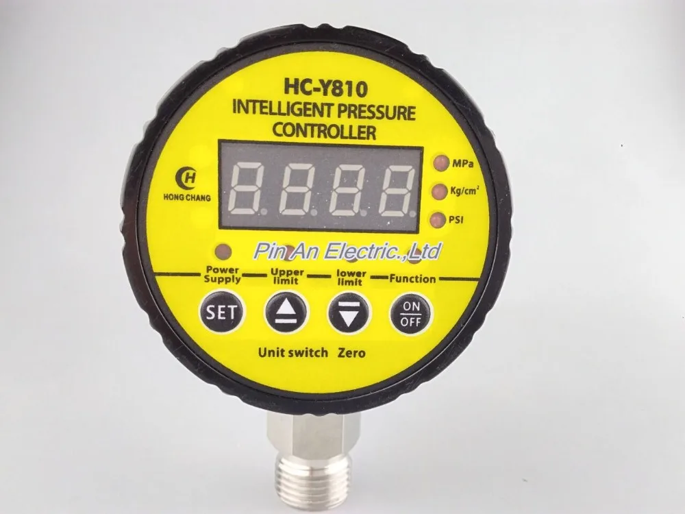 24V DC Hydraulic Air Compressor Digital Pressure Switch 0 40Mpa M20 x 1.5in Pressure Gauges