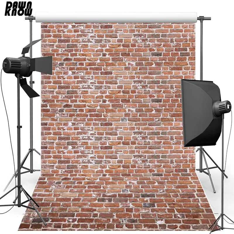 

DAWNKNOW Brick Wall Vinyl Photography Background For Children New Fabric Polyester Backdrops For Wedding photo studio lv181