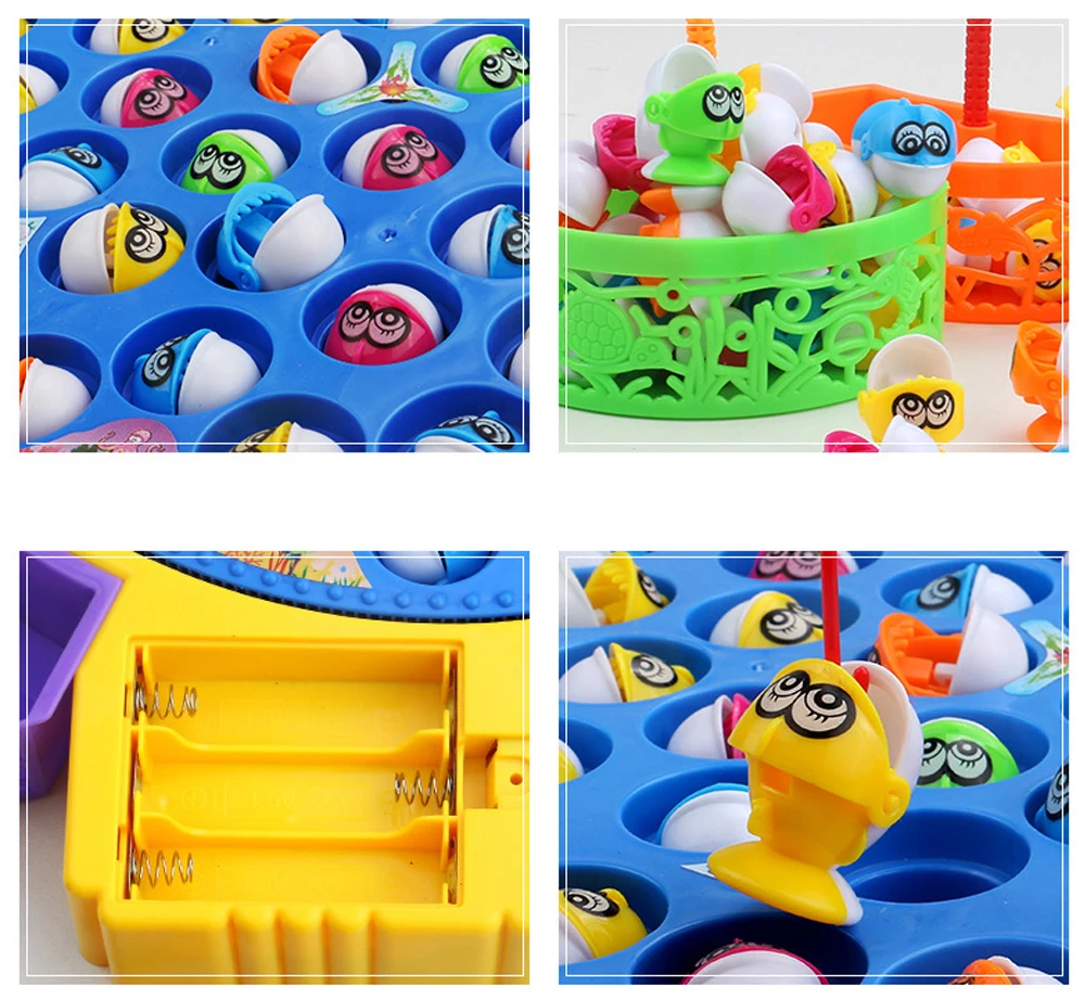 Детские Классические рыболовные игрушки набор электронных вращающихся рыболовных игр с музыкой Развивающие игрушки для детей Подарки