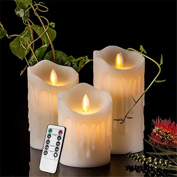 

Flameless Led candle Remote Control Electrical candles flickering Tears candle Wax For Wedding/Party/Home Decoration Night Light
