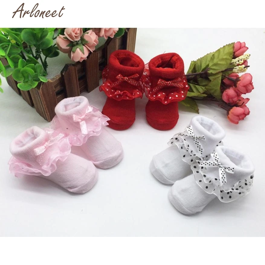 2017 модные хлопковые носки для маленьких девочек с бантиками|socks baby|socks baby girlgirl socks |