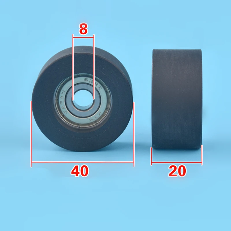 

1Pcs 8x40x20 mm Nylon Plastic Wheel With Bearings Flat miniature pulley POM Hard bearing Silent hard wearing elasticity durable