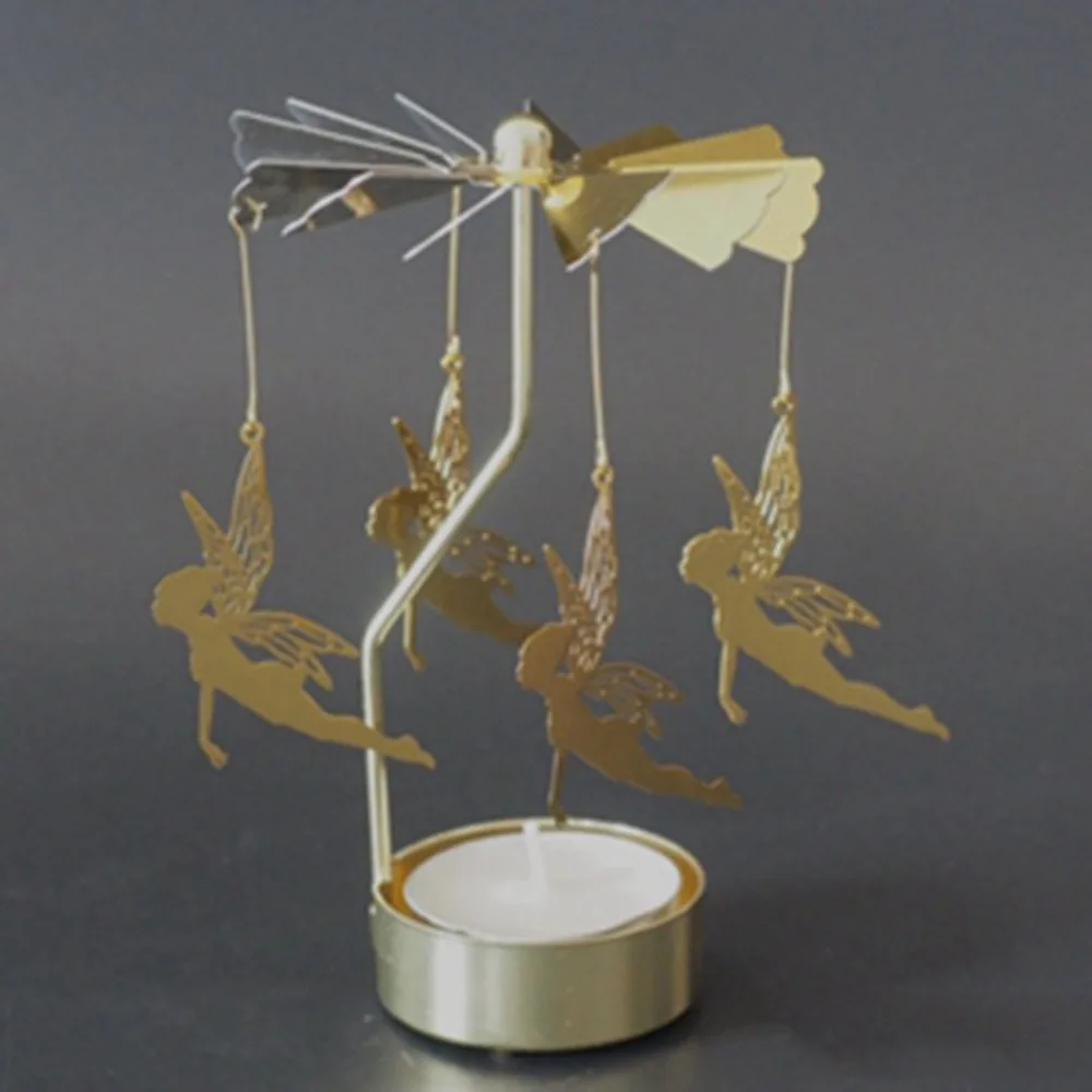 Elf Magic Fairy Shape Romantic Rotation Candlestick Revolving Door