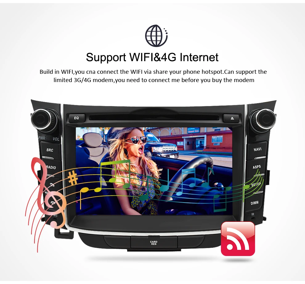 Perfect Android 9.0 8.0 IPS Car DVD Radio Player For Hyundai i30 Elantra GT 2012-2016 Auto Audio Video GPS Navigation Stereo Multimedia 5
