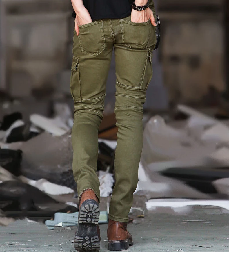 olive skinny pants mens