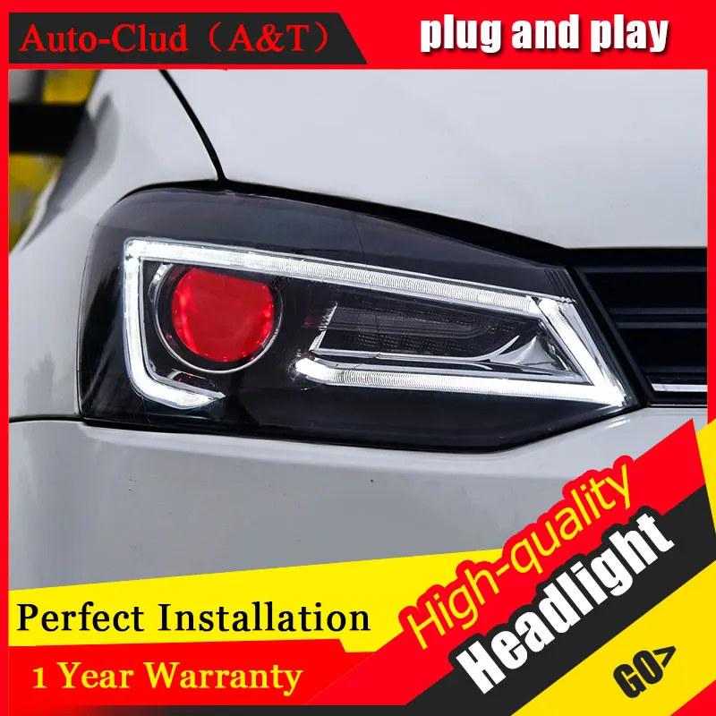 Auto Clud Car Styling For VW POLO Headlights 2011 2016 For Polo Head Lamp Front Bi