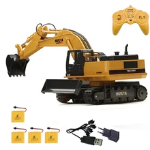 15CH Моделирование RC экскаватор игрушки с музыкой и светильник игрушки для грузовых автомобилей RC Радиоуправляемый экскаватор инженерный автомобиль трактор brinquedos