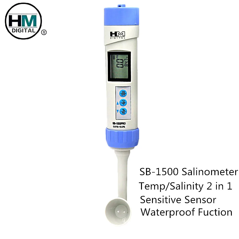 HM SAL-1500 портативный тестер солености цифровой соли/темп метр 2 в 1 соленый суп измерительное устройство Тестер соли скидка 30