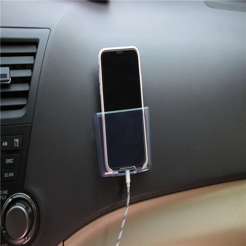 

Car Phone Holder Car Organizer Mobile Phone Charge Box Cellphone Case Holder For mazda cx-5 nissan x-trail t32 skoda ford focus