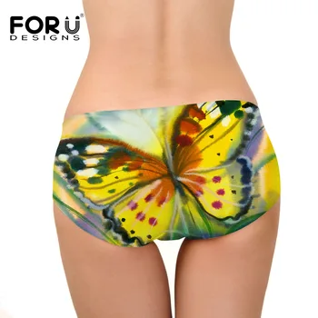 

FORUDESIGNS 2018 Women Panties Butterfly Floral Printed Women Underwear Female Seamless Sexy Calcinha Bragas Briefs Ladies Panty