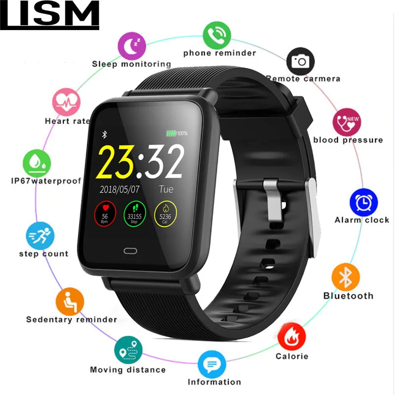 

Smart Wristband Blood Pressure Heart Rate Monitor Smart Watch IP67 Waterproof Sport Fitness Trakcer Watch Men Women Smartwatch
