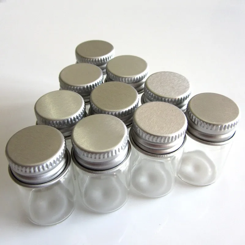 

10 Pcs 22x35mm 6ml Tiny Small Clear Bottles Glass Vials With Screw Caps For Wedding Holiday Decoration Christmas Gifts