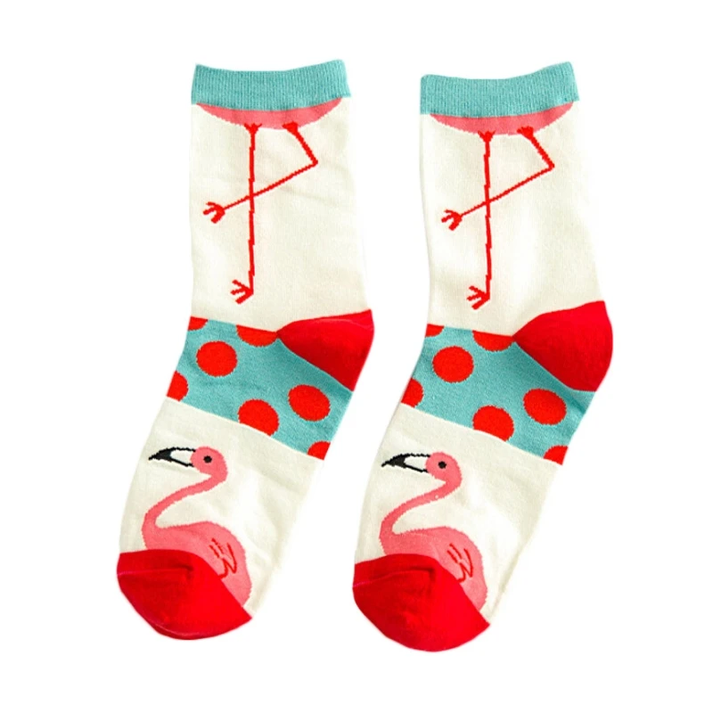 Fashion Harajuku Bird Flamingo Cartoon Animal Socks Female Women Girl Sox Socks
