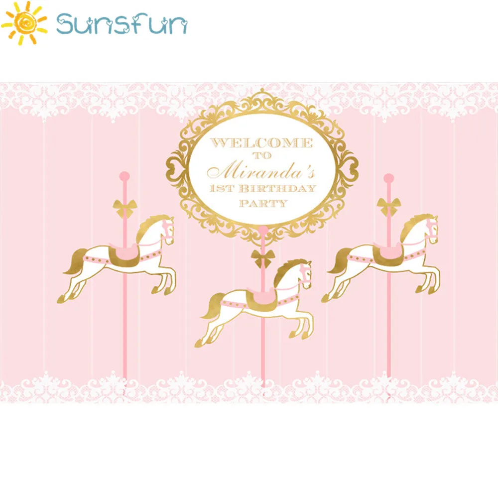 Sunsfun Единорог тематическая вечеринка на день рождения фон цирковой карнавальный
