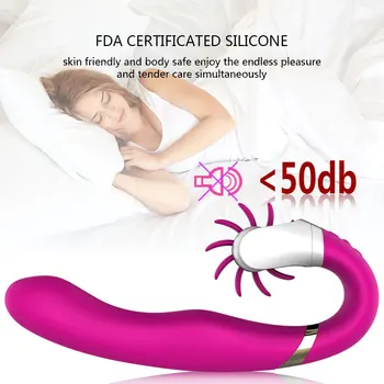 10 Speeds Mute Rotation Dildo Vibrators Tongue Licking Oral Sex Toy for Women G Spot Massager Clitoris Stimulator Adult Product 5