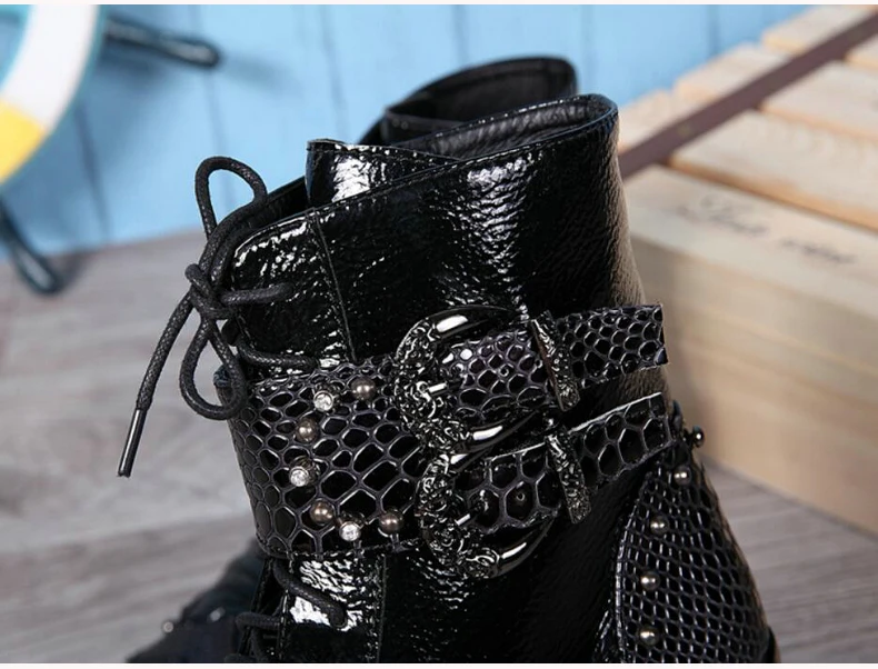 Men's Rivet Motorcycle Boot Metal Toe Fashion Mens Boots Zipper Ankle Boots Men Genuine Leather High Quality Winter Boots' Men   (7)