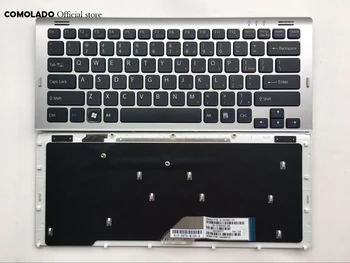 

US English Laptop keyboard For Sony VGN SR SR400 SR140 SR190 SR220 SR240 SR390 With silver frame keyboard US Layout