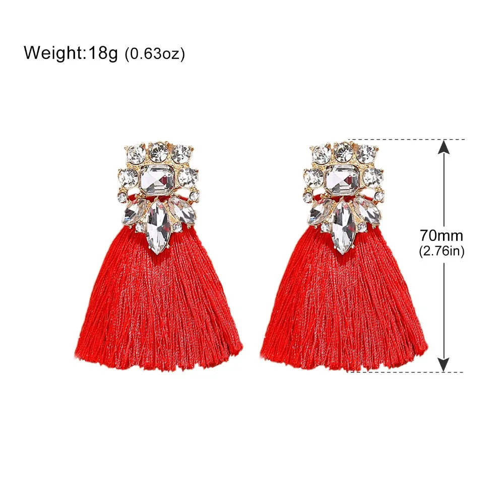 Minmin Vintage Bohemian Long Drop Tassel Earrings for Women Statement Ethnic Fringe Dangle Earrings Fashion Jewelry 2019 EH1488