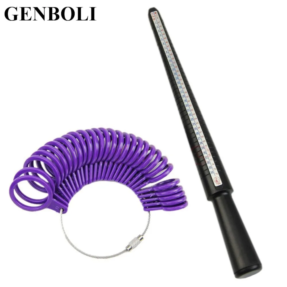 

jewellers tool Ring Size Mandrel Stick Finger Gauge Ring Sizer Measuring Jewelry Tool Set top quality jewelry tools