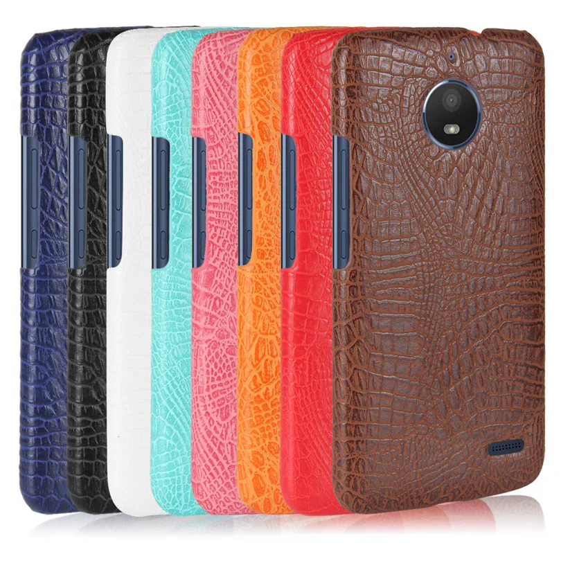 Чехол бампер из крокодиловой кожи для Motorola MOTO E4 XT1760 XT1762 XT1763 задняя крышка XT1767 XT1768