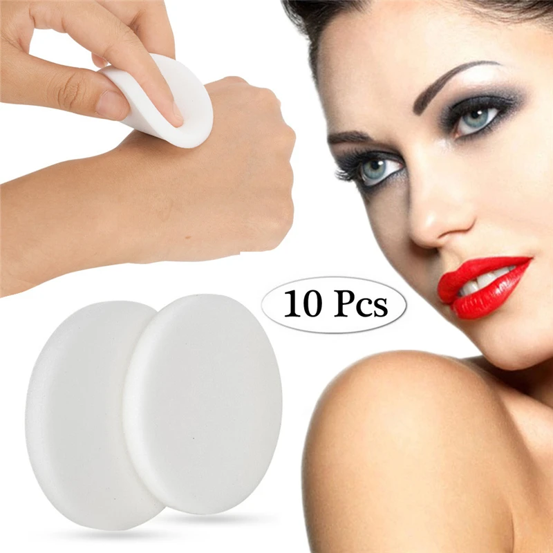10 PCS Makeup Sponge Disposable Cosmetic Water Absorption Spong 6.5cm