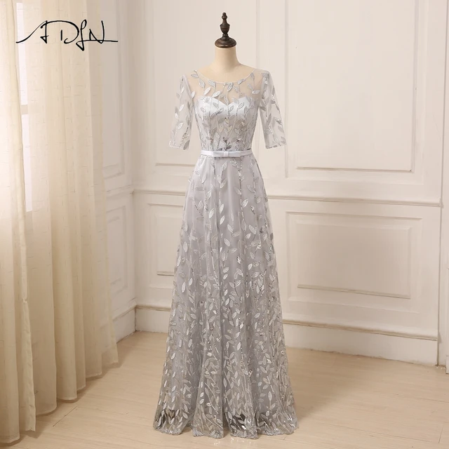 silver prom dresses