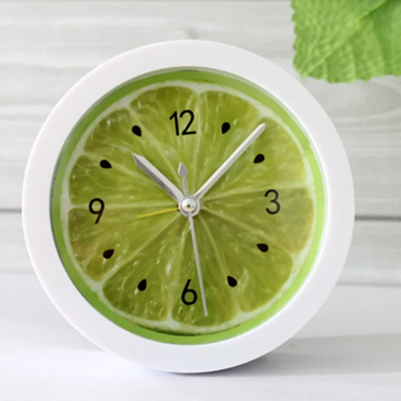 Creative Pastoral Style Alarm Clock Fresh Lemon Fruit Desktop Minimalist Clocks Lazy Digital Modern Design | Дом и сад
