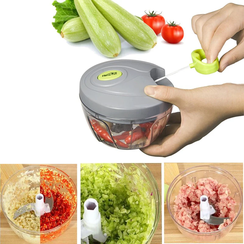 Home Puff Manual Food Vegetable Chopper Salad Cup Handheld Food Chopper