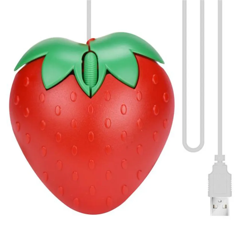 

Mosunx Mouse Strawberry Optical USB LED Wired Game Mouse Mice For PC Laptop Computer TD0209 dropship