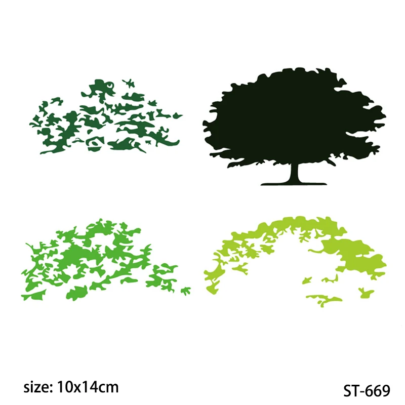 Azsg листья деревьев филиал металлический Трафаретный вырубной штамп и прозрачный штамп набор «сделай сам» для Скрапбукинг фотоальбом Decoretive тиснение Stencial - Цвет: clear stamps ST-669