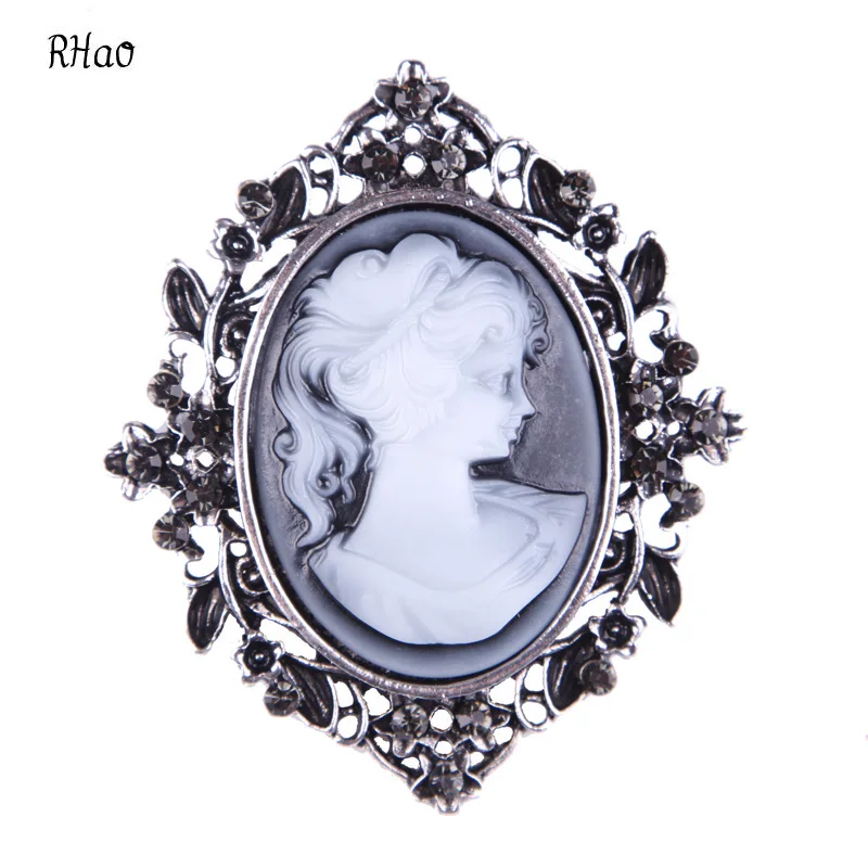 Buy Beauty Vintage head Brooches Austria Crystal